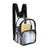 Women Backpack Transparent Contrast Daily Travel Bag Female Casual School Bags