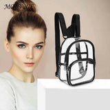 Transparent Contrast Backpack for Daily Travel