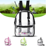 Transparent PVC Backpack Youth Waterproof School Bag