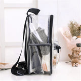 Transparent PVC Backpack Youth Waterproof School Bag