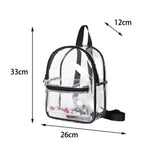 Transparent PVC Backpack Youth Waterproof School Bag