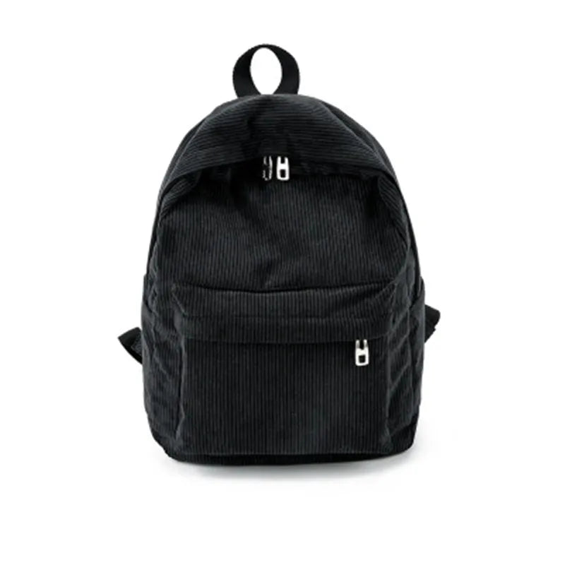 Corduroy Women Backpack for Teens School Bag