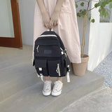 Women Backpack Nylon Waterproof Anti-theft School Bag For Girls