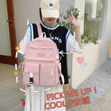 Women Backpack Nylon Waterproof Anti-theft School Bag For Girls