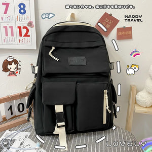 Women Backpack Nylon Waterproof Anti-theft School Bag For Girls