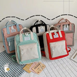 Waterproof Canvas Travel Backpack for Teens Girls