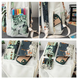 Casual Women Backpack with Pendant for College School