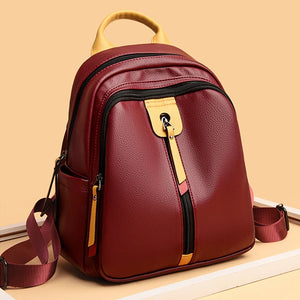 Leather Women Backpack Shoulder Bags Travel Bookbag Rucksack Mochilas