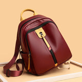 Leather Women Backpack Shoulder Bags Travel Bookbag Rucksack Mochilas