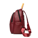 Leather Women Backpack Shoulder Bags Travel Bookbag Rucksack Mochilas