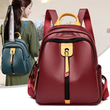 Leather Women Backpack Shoulder Bags Travel Bookbag Rucksack Mochilas