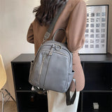 High Leather Women's Travel Backpack School Bags for Girls