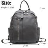 High Leather Women's Travel Backpack School Bags for Girls