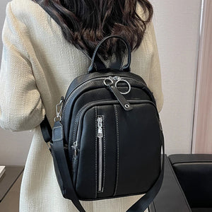 High Leather Women's Travel Backpack School Bags for Girls