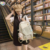 Women Backpacks Hit Nylon Shoulder Backpack Pockets School