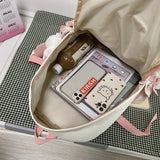 Women Backpacks Hit Nylon Shoulder Backpack Pockets School Book Pack