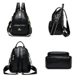 Women Backpacks Soft Leather Travel Shoulder Bags High Quality
