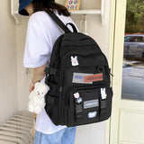 Nylon Waterproof Backpack for Teen Girls School Bag Travel Mochila Big