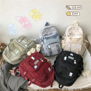 Nylon Waterproof Backpack for Teen Girls School Bag Travel Mochila Big