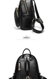 Women Backpacks PU Leather Schoolbag Teenager Girls Female Sequins
