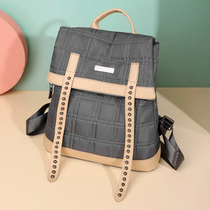 Waterproof Rivet Oxford Cloth Women Backpacks School Bags for Teenage
