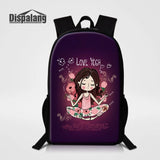 Yoga Printing School Backpack for Girls