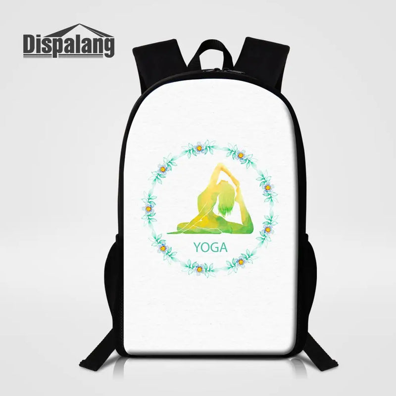 Yoga Printing School Backpack for Girls