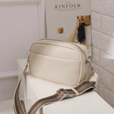 Women Solid Pu Messenger Bag Single Shoulder Small Square Bag