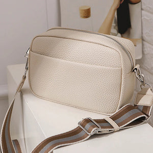 Solid Pu Messenger Bag Women's Single Shoulder Small Square Bag