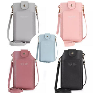 Women Crossbody Leather Cell Phone Shoulder Bag Touch Screen Handbag