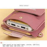 Women Crossbody Leather Cell Phone Shoulder Bag Touch Screen Handbag