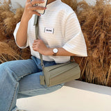 Cylindrical PU Leather Lady Messenger Bag Handbag