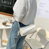 Cylindrical PU Leather Lady Messenger Bag Handbag