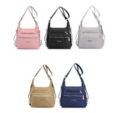 Women Nylon Shoulder Bag Multi-pockets Crossbody Messenger Bag