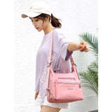Women Nylon Shoulder Bag Multi-pockets Crossbody Messenger Bag