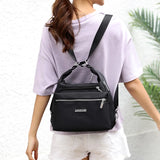 Women Nylon Shoulder Bag Multi-pockets Crossbody Messenger Bag