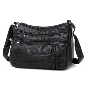 Women Bag Pu Soft Leather Shoulder Bag Multi-layer Crossbody Bag Small Bag