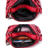 Women Bag Pu Soft Leather Shoulder Bag Multi-layer Crossbody Bag Small Bag