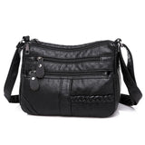 Women Bag Pu Soft Leather Shoulder Bag Multi-layer Crossbody Bag Small Bag
