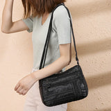 Women Bag Pu Soft Leather Shoulder Bag Multi-layer Crossbody Bag Small Bag