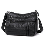 Women Bag Pu Soft Leather Shoulder Bag Multi-layer Crossbody Bag Small Bag