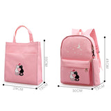 Cartoon Cat School Backpack for Girls