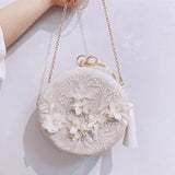 Women Bag Tassel Lady Embroidery Evening Bags Wedding Purse