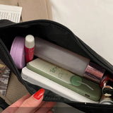 Retro Nylon Shoulder Bag Zipper Messenger Female Crossbody Bags