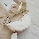 Retro Nylon Shoulder Bag Zipper Messenger Female Crossbody Bags