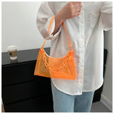 Transparent Shoulder Bag PVC Small Underarm Bags Clutch Women Hobos
