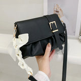 Women Belt Decorative Fold Bags Silk Scarf Shoulder Messenger Bag