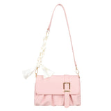 Women Belt Decorative Fold Bags Silk Scarf Shoulder Messenger Bag