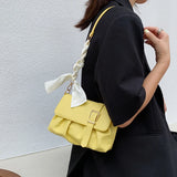 Women Belt Decorative Fold Bags Silk Scarf Shoulder Messenger Bag