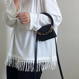 Women Shoulder Bags Ring Belt Female Clutch Purse Handbags PU Leather
